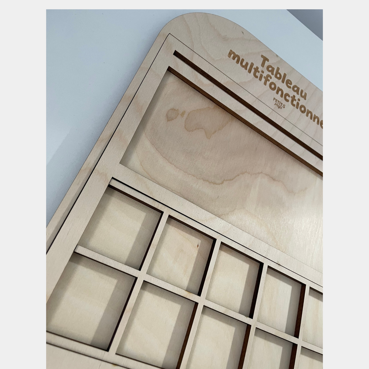 Tableau multifonctionnel – Cadre éducatif à 10 carrés (Compatible IKEA FLISAT)