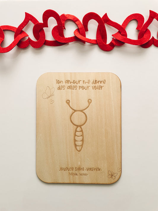 Tableau souvenir Saint-Valentin – Empreinte papillon