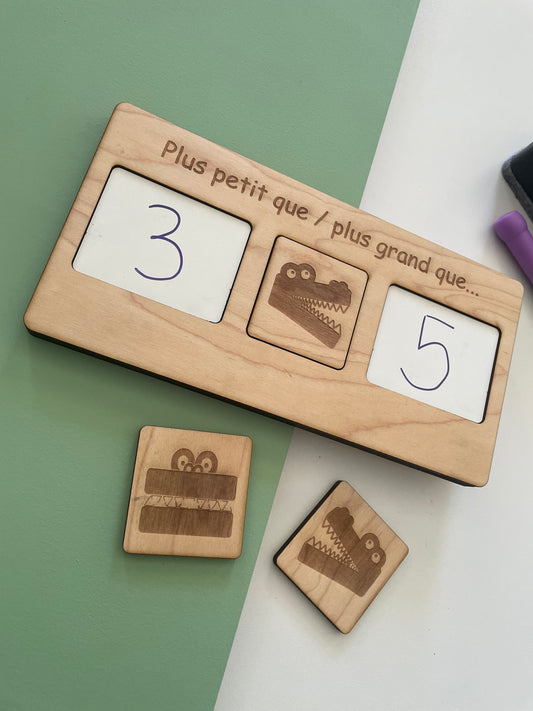 Tableau éducatif – Plus grand que / Plus petit que