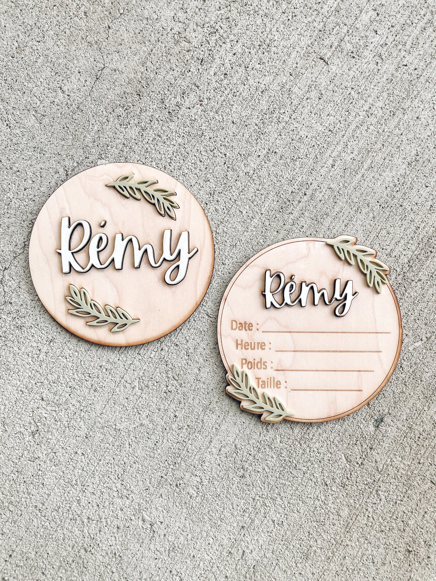 Pancarte de naissance personnalisée