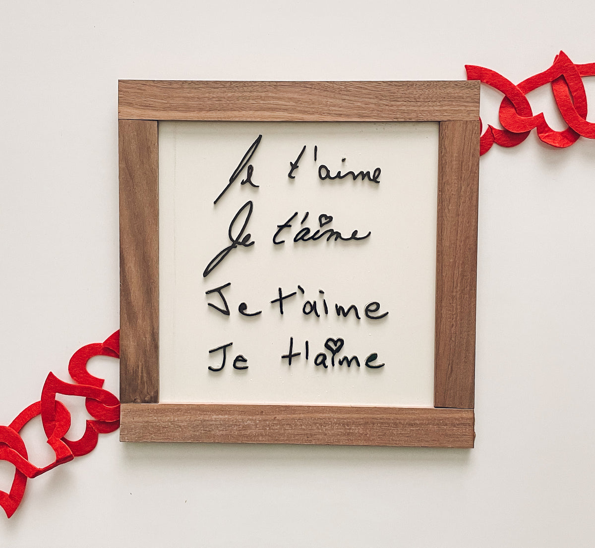 Cadre personnalisé - Je t'aime I Love you