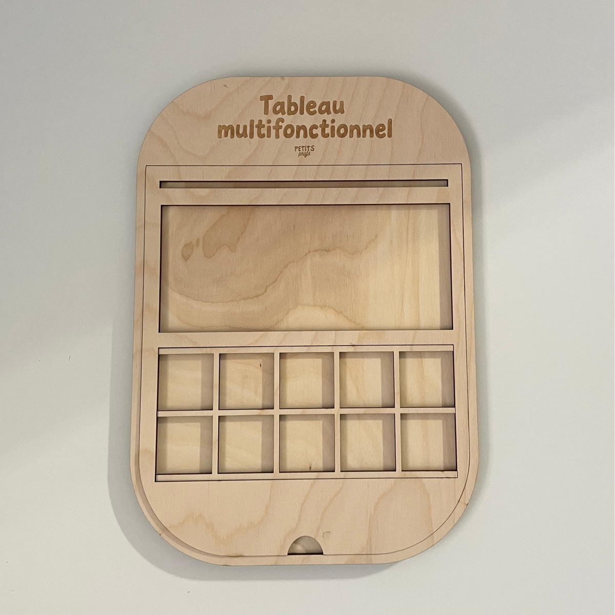Tableau multifonctionnel – Cadre éducatif à 10 carrés (Compatible IKEA FLISAT)