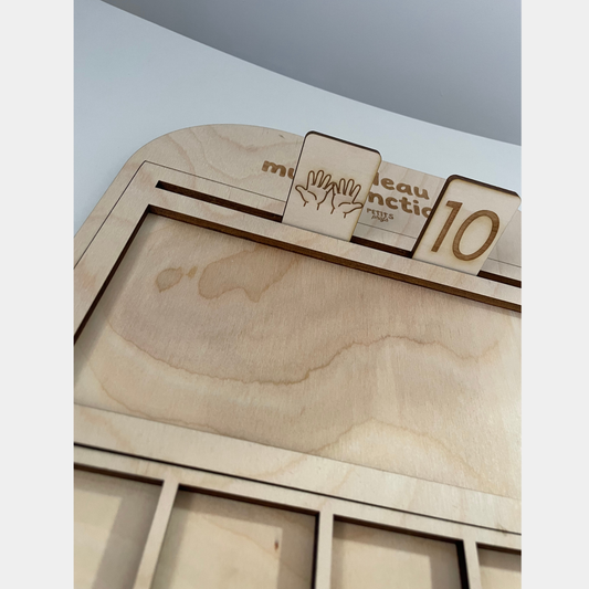 Tableau multifonctionnel – Cadre éducatif à 10 carrés (Compatible IKEA FLISAT)