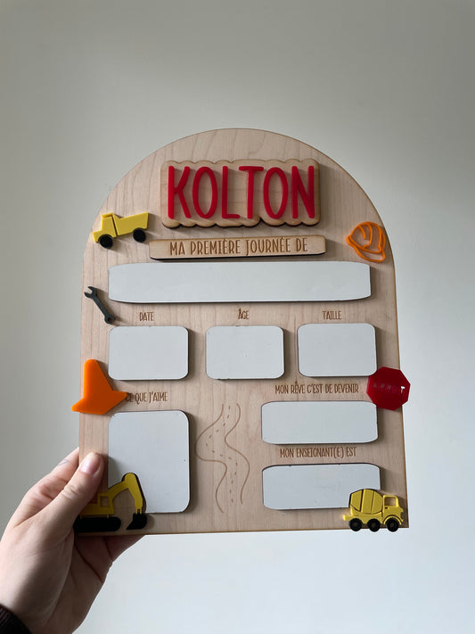 Pancarte scolaire - Construction