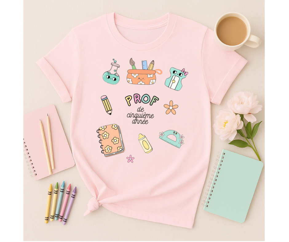 T-shirt manches courte – Prof de cinquième année