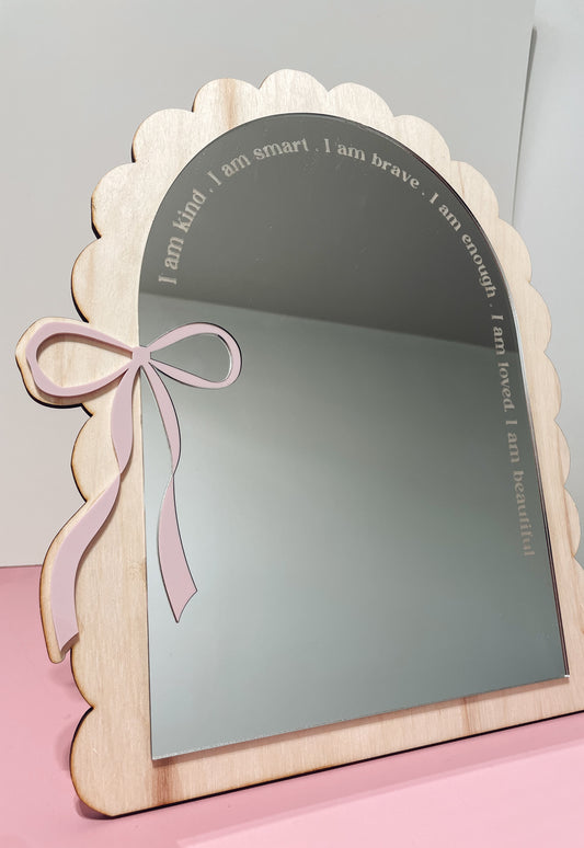 Miroir personnalisé en bois – Affirmations positives