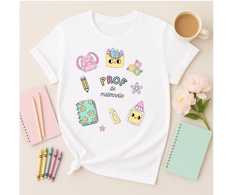 T-shirt manches courte – Prof de maternelle