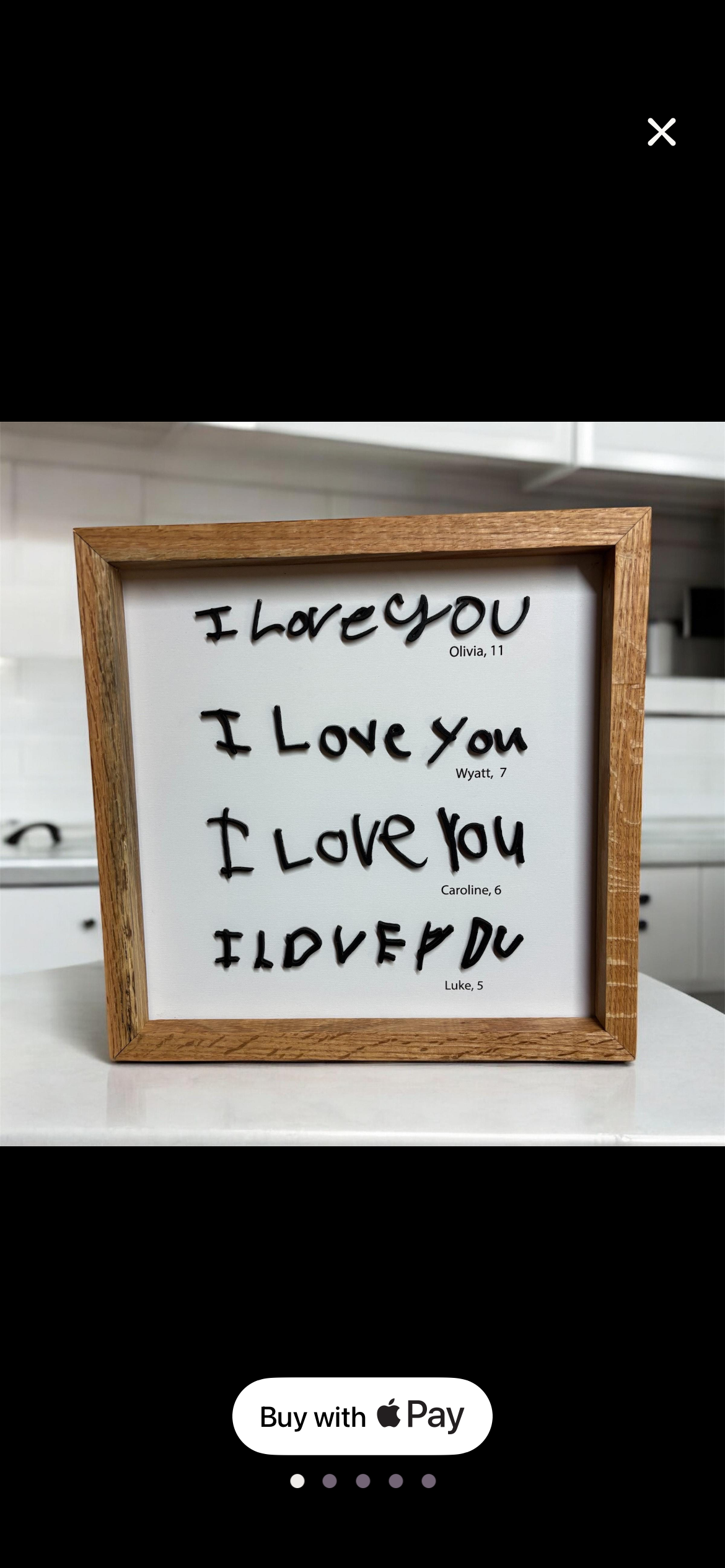 Cadre personnalisé - Je t'aime I Love you