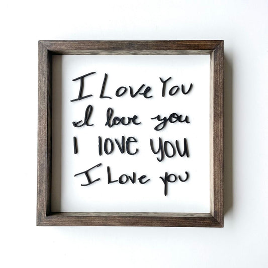 Cadre personnalisé - Je t'aime I Love you
