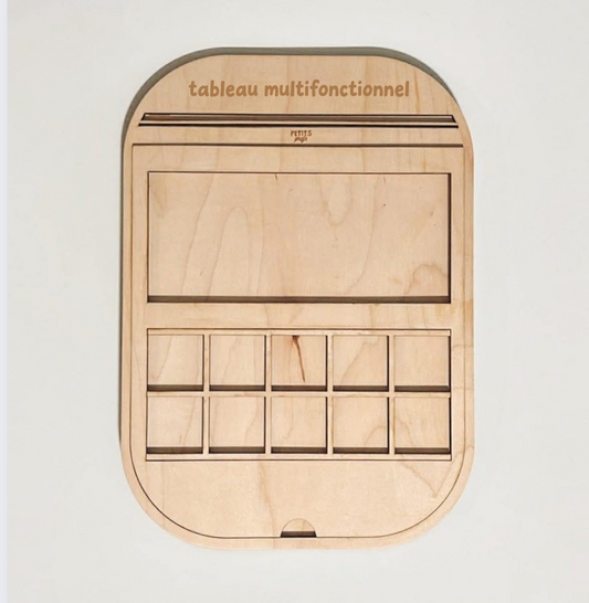 Tableau multifonctionnel – Cadre éducatif à 10 carrés (Compatible IKEA FLISAT)