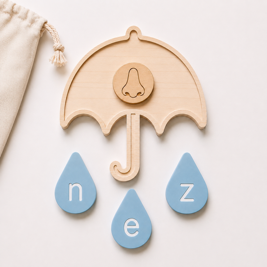 Jeu d’orthographe – Parapluie & gouttes